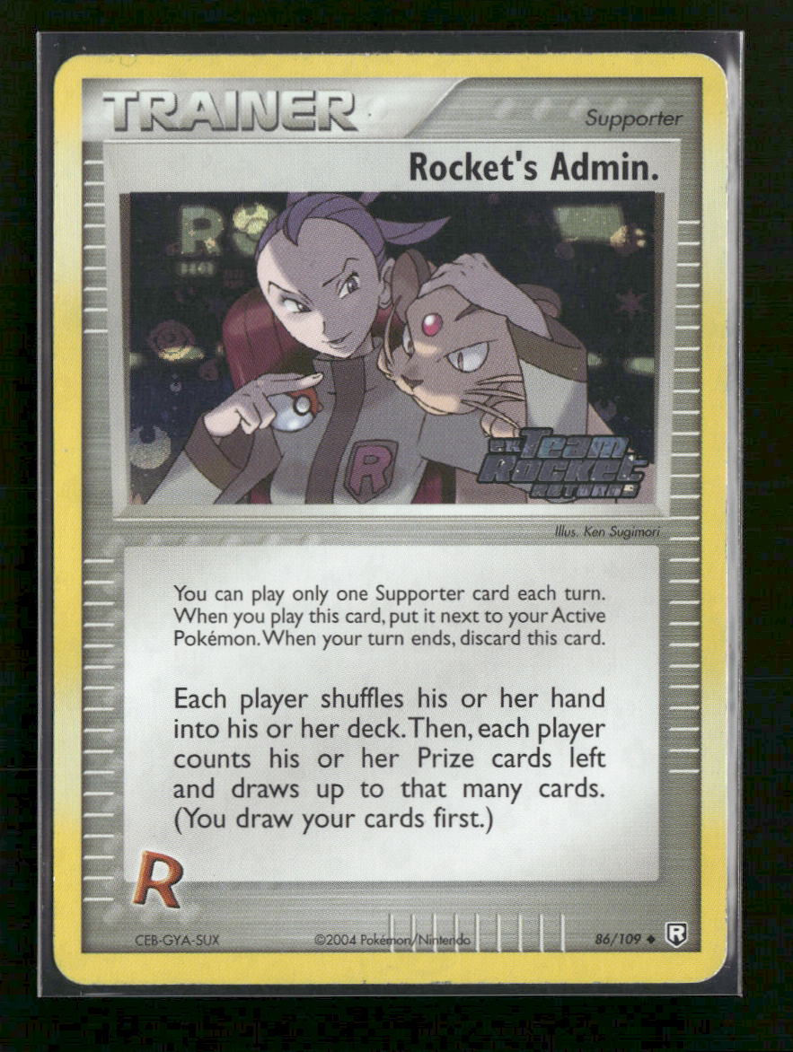 Team Rocket Returns Rocket's Admin. Reverse Holofoil #86/109