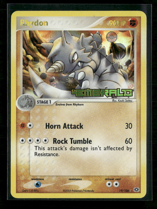Emerald Rhydon Reverse Holofoil #19/106