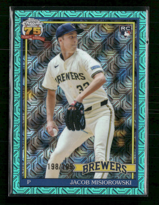 2026 Topps Baseball 35th Chrome Aqua Refractors Jacob Misiorowski #91C-54
