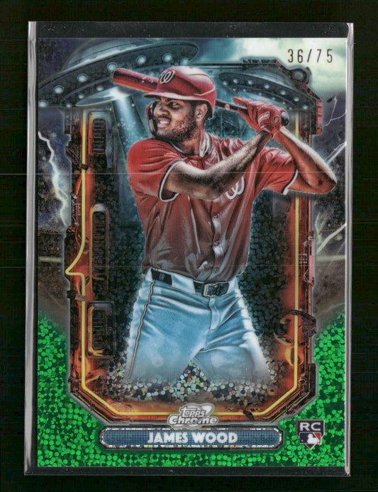 2025 Topps Extraterrestrial Talent Green Space Dust James Wood #/75 #ET-24