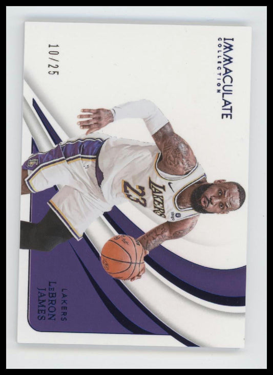 2023-24 Panini Immaculate Collection Blue LeBron James #/25 #92