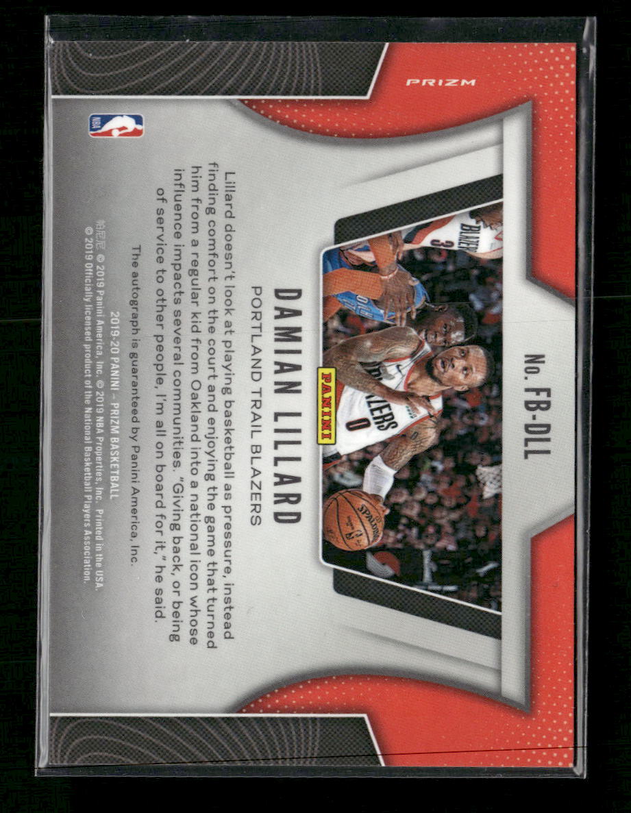 2019-20 Panini Prizm Fast Break Autographs Damian Lillard Auto #FB-DLL
