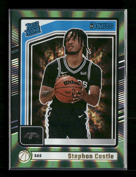2024-25 Donruss Holo Green Laser Stephon Castle Rookie #244