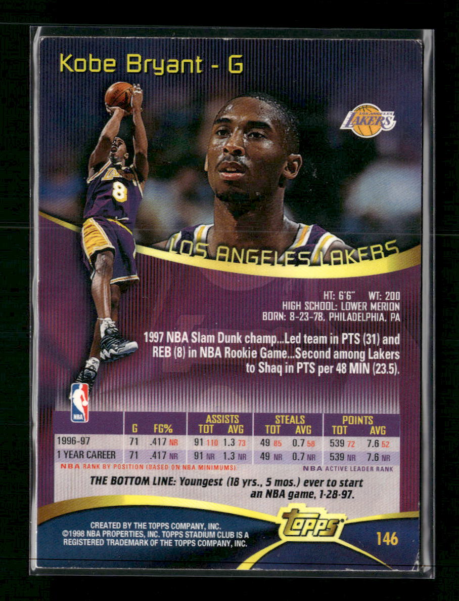 1997-98 Stadium Club First Day Issue Kobe Bryant #146