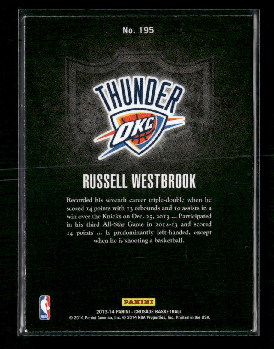 2013-14 Panini Crusade Crusade Blue Russell Westbrook #195