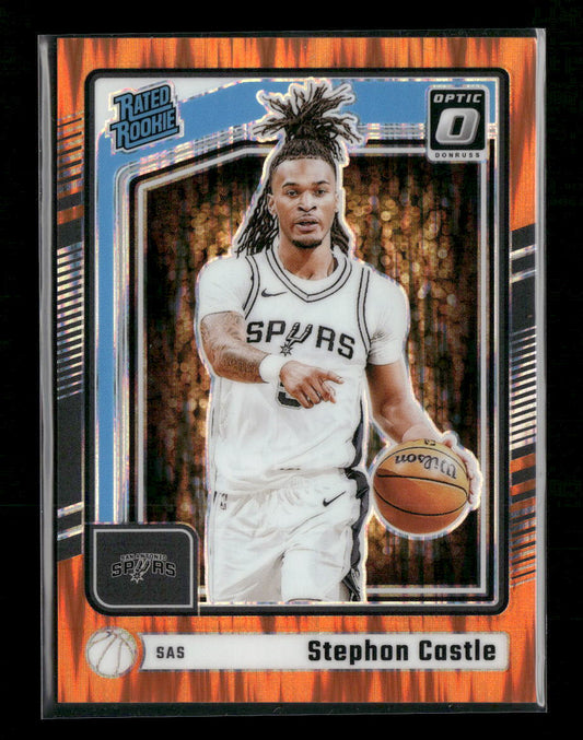 2024-25 Donruss Optic Orange Shock Stephon Castle Rookie #/225 #254