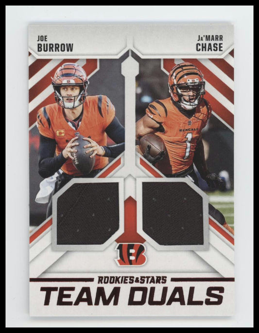 2025 Panini Rookies & Stars Team Duals Ja'Marr Chase / Joe Burrow #TD-CIN