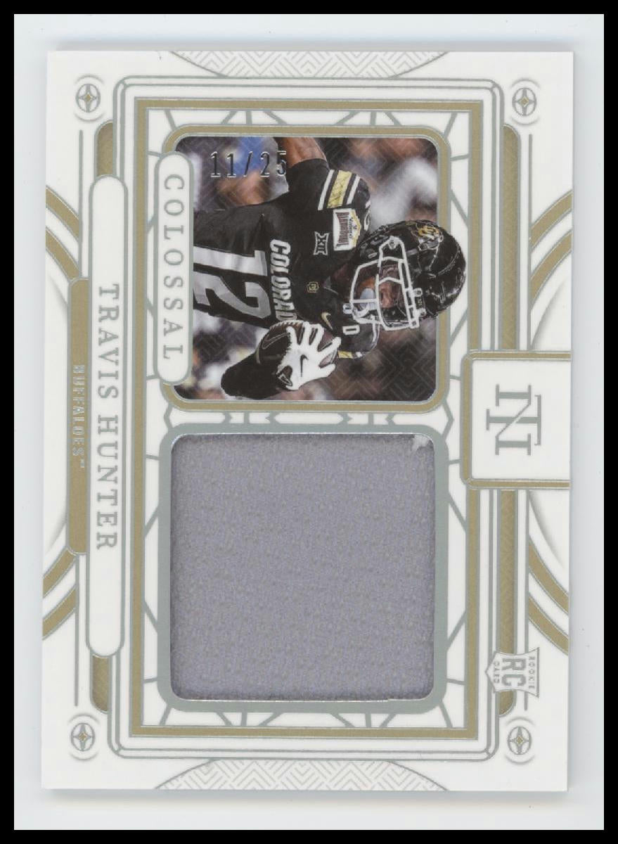2025 Panini National Treasures Collegiate Materials Travis Hunter #/25 #CM-THR