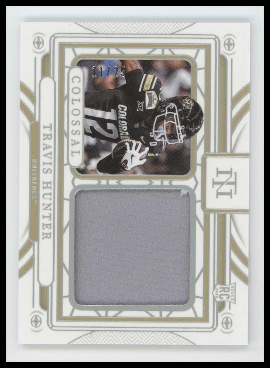 2025 Panini National Treasures Collegiate Materials Travis Hunter #/25 #CM-THR