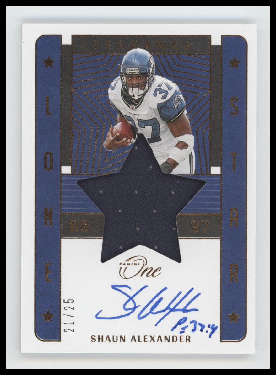 2022 Panini One Bronze Shaun Alexander #/25 Auto #94