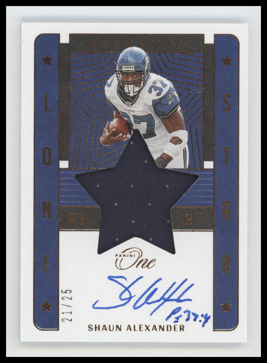 2022 Panini One Bronze Shaun Alexander #/25 Auto #94