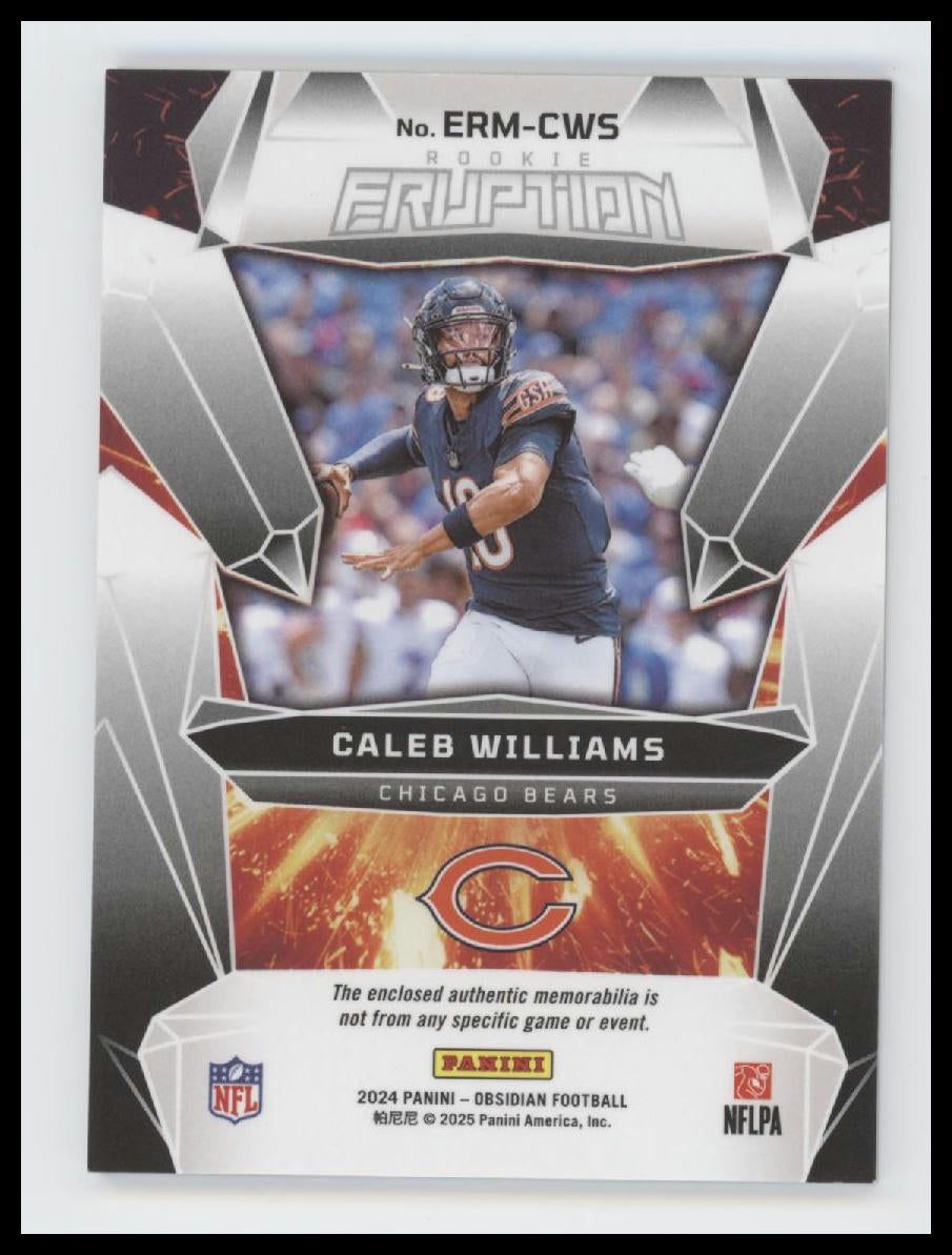 2024 Panini Obsidian Rookie Eruption Materials Contra Caleb Williams #ERM-CWS