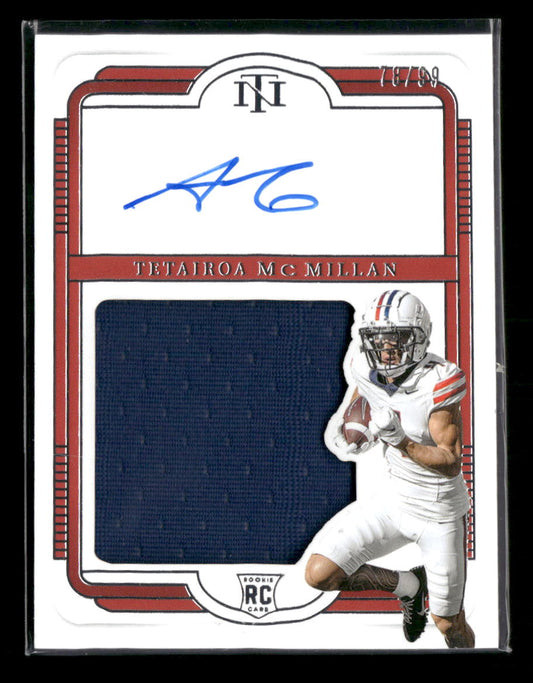 2025 Panini National Treasures Silhouettes Tetairoa McMillan #/99 Auto #113