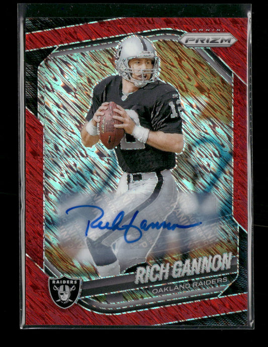 2025 Panini Prizm Red Shimmer Auto #/35 Rich Gannon #115