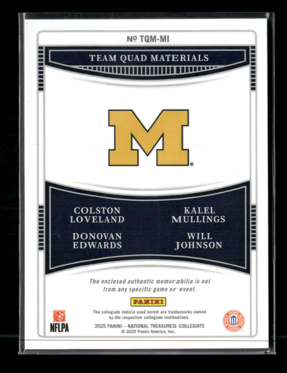 2024 Panini National Treasures Materials Worthy/Sanders/Brooks/Ford #TQM-TEX
