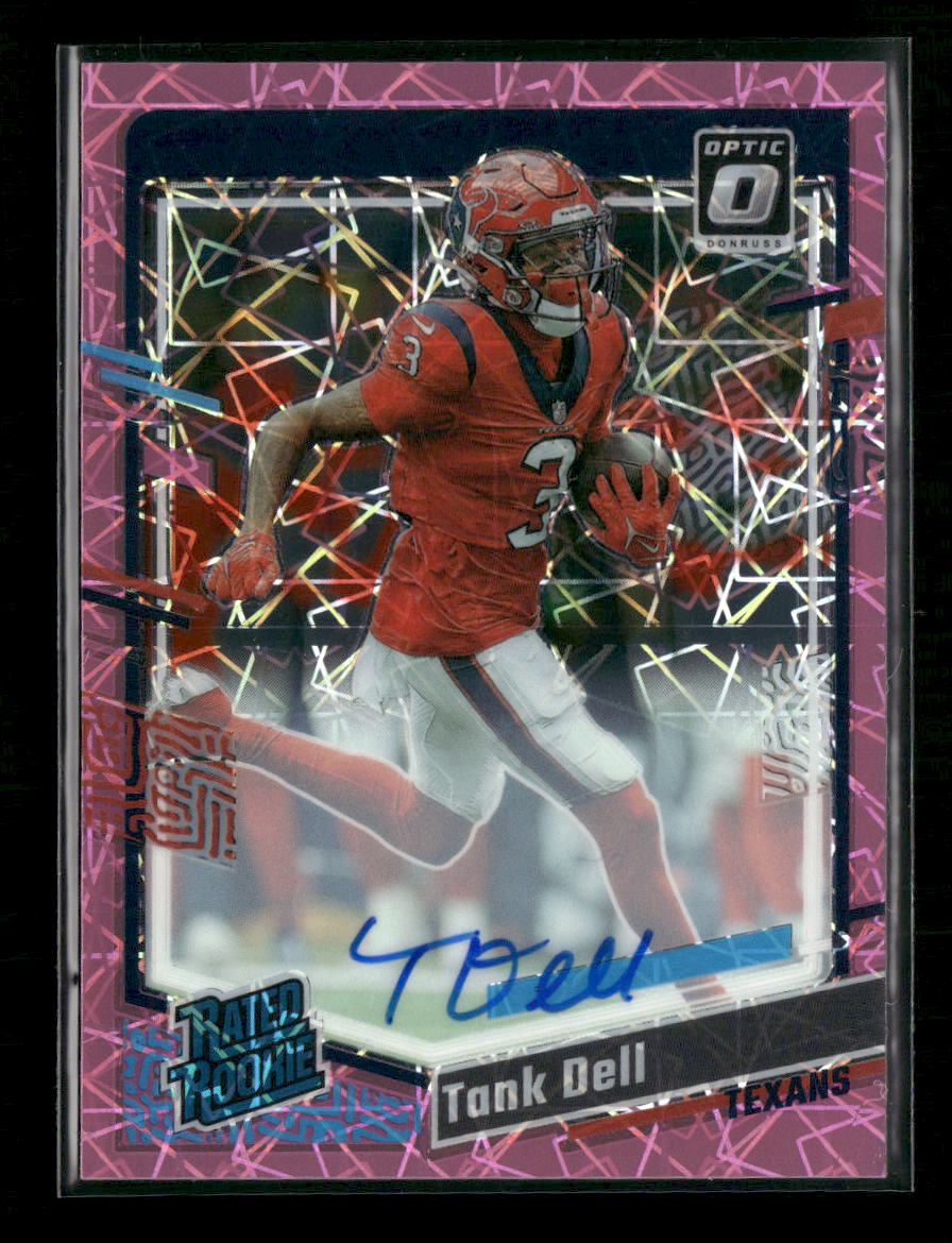 2023 Donruss Optic Rated Rookies Pink Velocity Tank Dell Rookie #/50 Auto #245