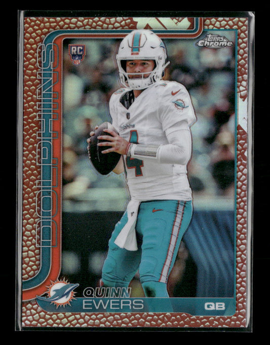 2025 Topps Chrome Football Leather Refractor Quinn Ewers Rookie #316