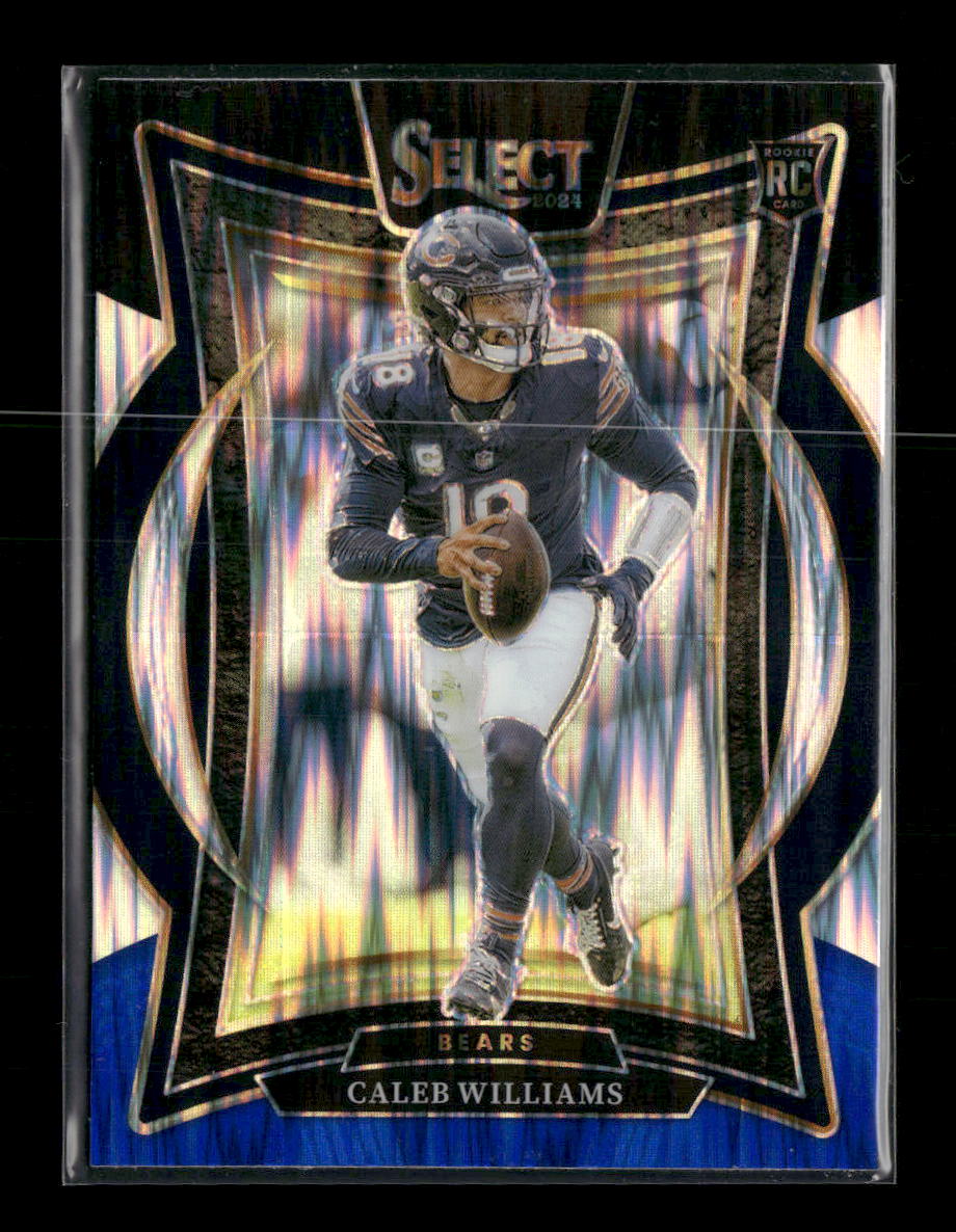 2024 Panini Select Black & Blue Prizm Shock Caleb Williams Rookie #25