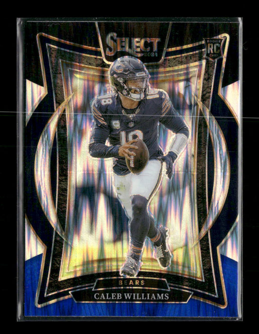 2024 Panini Select Black & Blue Prizm Shock Caleb Williams Rookie #25