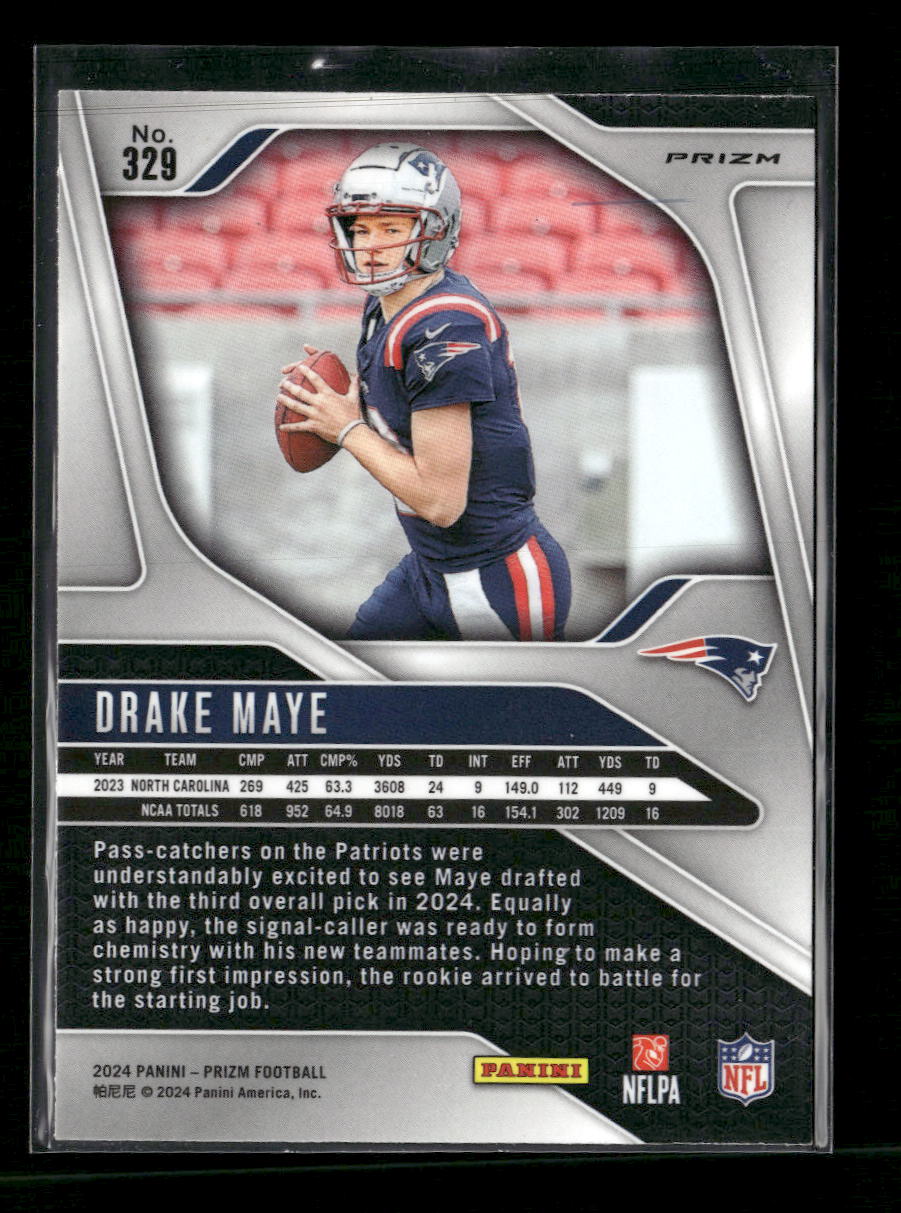 2024 Panini Prizm Pink Drake Maye Rookie #329