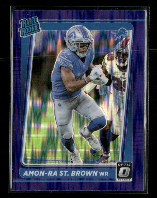 2021 Donruss Optic Purple Shock Amon-Ra St. Brown Rookie #228