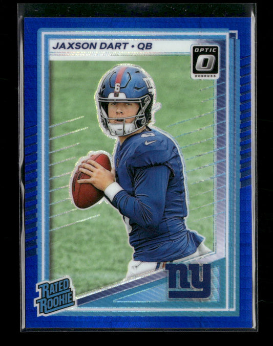 2025 Donruss Optic Blue Hyper Jaxson Dart Rookie #273