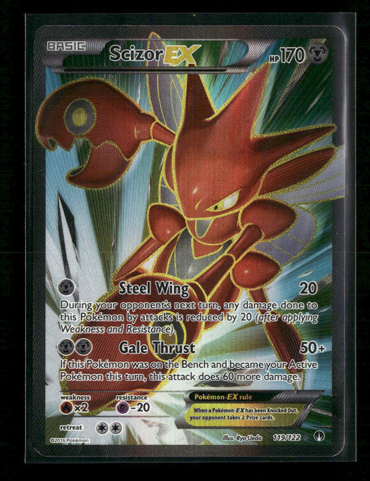 XY - BREAKpoint Scizor EX (Full Art) #119/122 Damaged