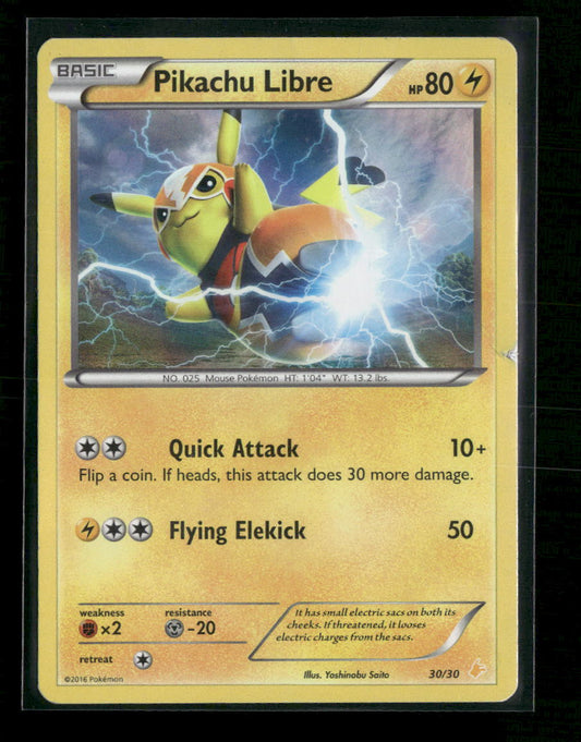 XY Trainer Kit: Pikachu Libre & Suicune Pikachu Libre (30 #30/30 Damaged