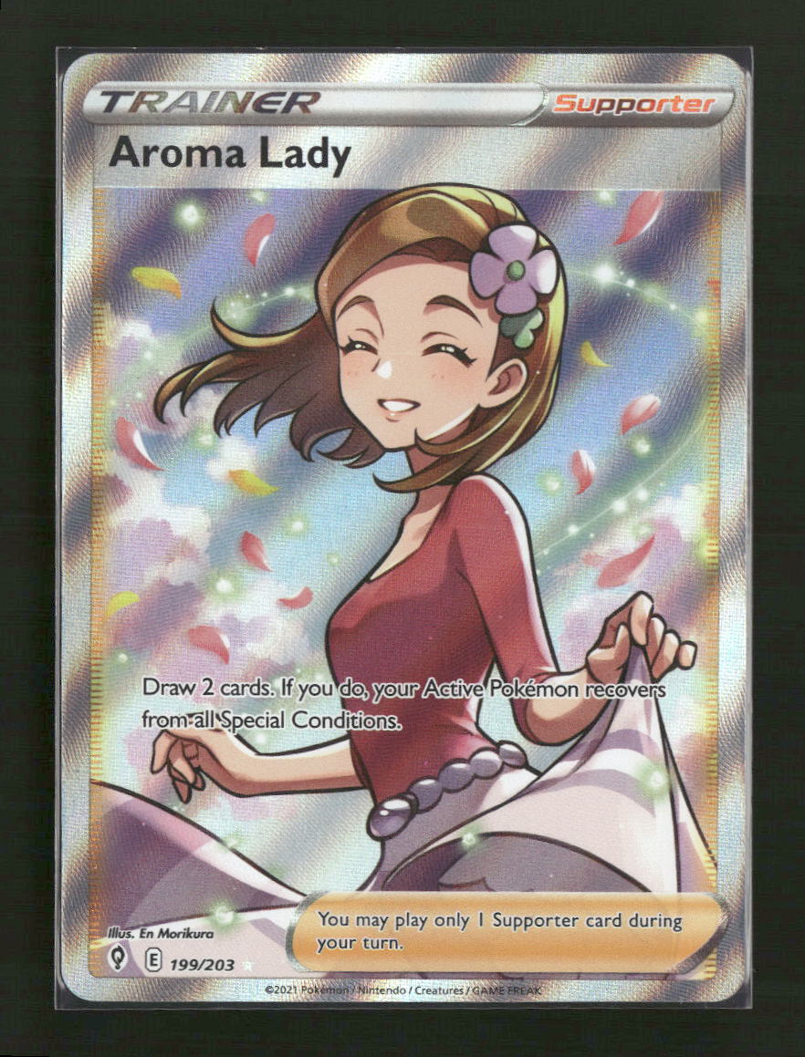 SWSH07: Evolving Skies Aroma Lady (Full Art) #199/203