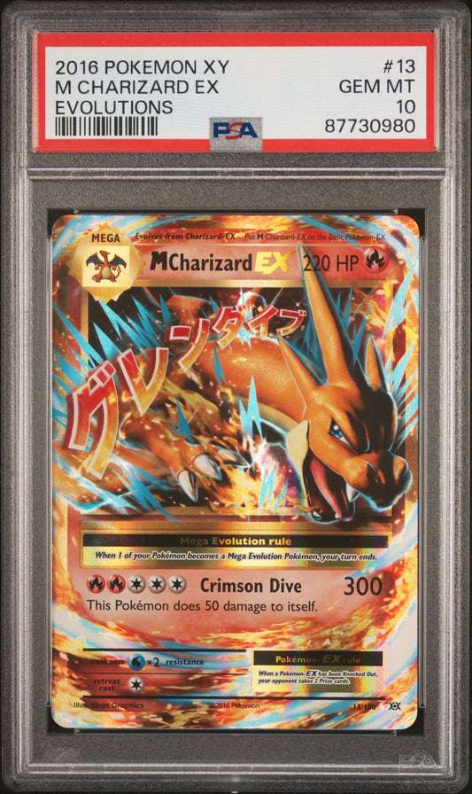 2016 Pokemon Xy Evolutions Evolutions M Charizard Ex 10 PSA #13