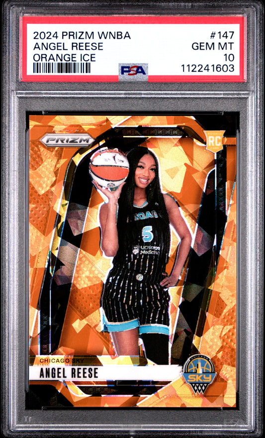 2024 Panini Prizm Wnba Orange Ice Angel Reese 10 PSA #147