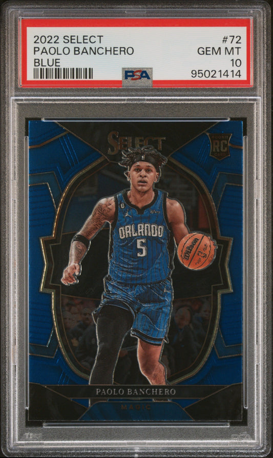 2022 Panini Select Blue Paolo Banchero 10 PSA #72
