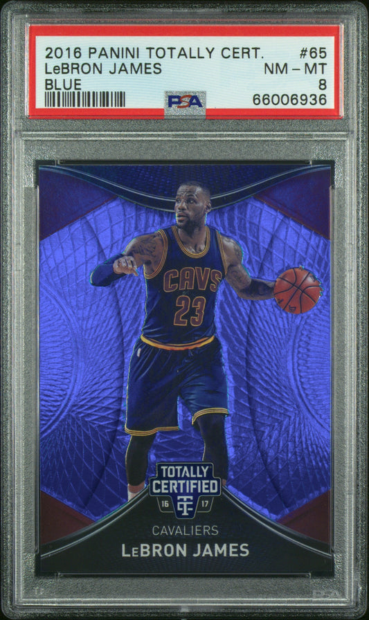 2016 Panini Totally Certified Blue Lebron James 8 PSA #65