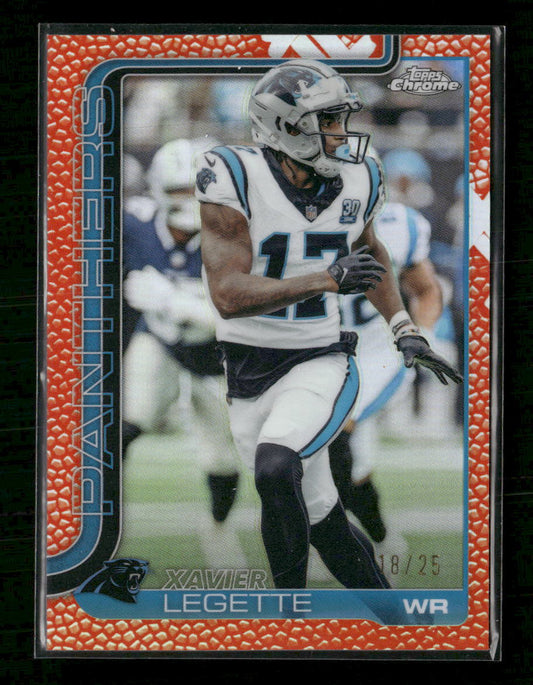 2025 Topps Chrome Football Leather Orange Xavier Legette #/25 #38