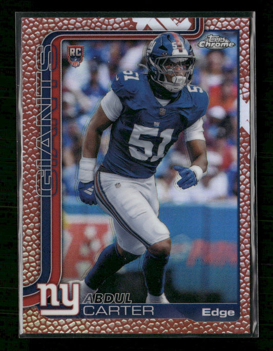 2025 Topps Chrome Football Leather Abdul Carter Rookie #350
