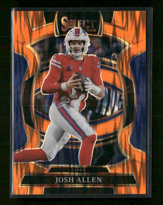 2025 Panini Select Orange Prizm Shock Josh Allen #/499 #86