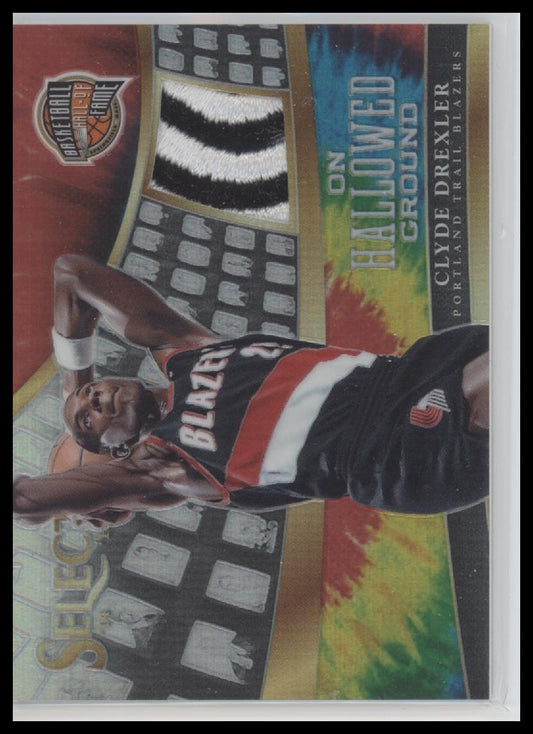 2014/15 Panini Select On Hallowed Ground Patch Clyde Drexler Tie-Dye   #/25 #8