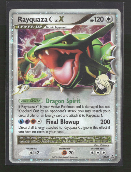 Diamond and Pearl Promos Rayquaza C LV.X #DP47 damaged