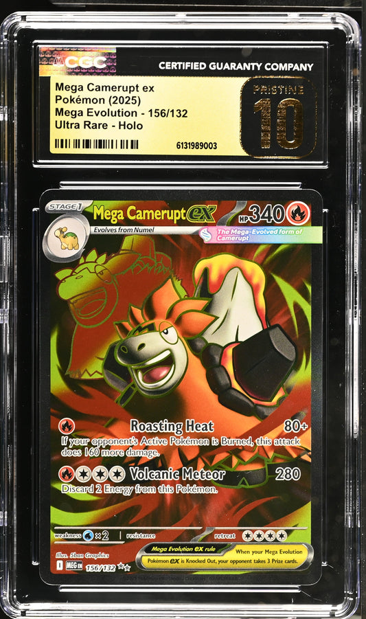 2025 Mega Evolution Mega Camerupt ex 10 CGC #156/132