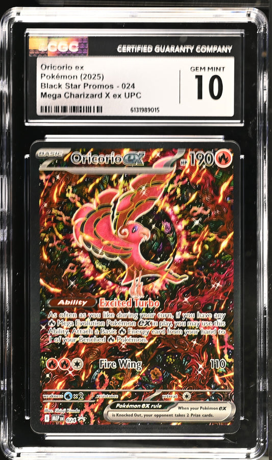 2025 Black Star Promos Oricorio ex 10 CGC #024