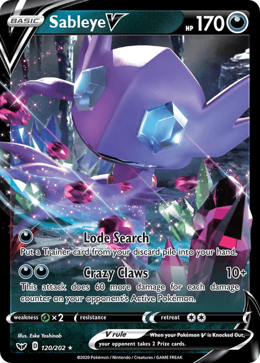 Sableye V (120/202) [Sword & Shield: Base Set]