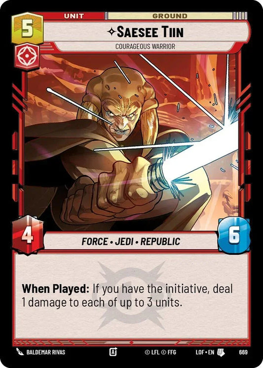 Saesee Tiin (669) - Courageous Warrior (Foil) (669) [Legends of the Force]