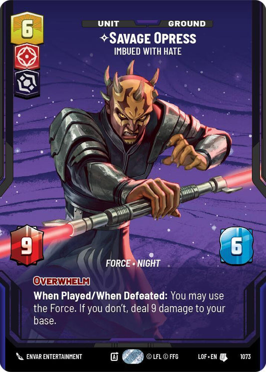Savage Opress (1073) - Imbued With Hate (Prestige Foil) (1073) [Legends of the Force]
