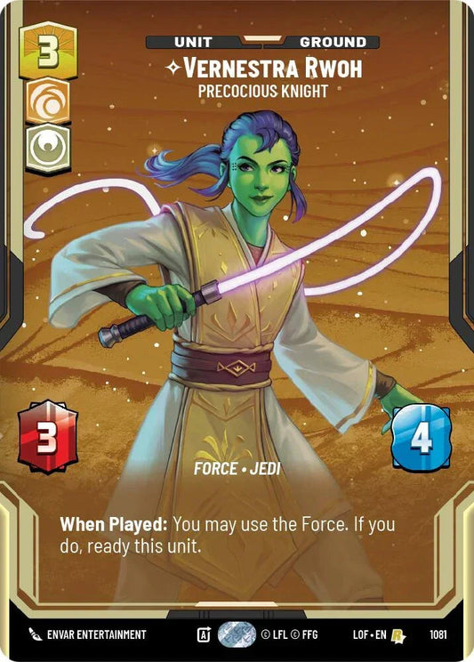 Vernestra Rwoh (1081) - Precocious Knight (Prestige Foil) (1081) [Legends of the Force]