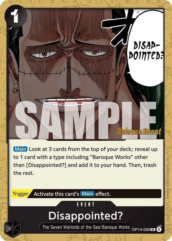 Disappointed? [The Azure Sea's Seven Release Event Cards]