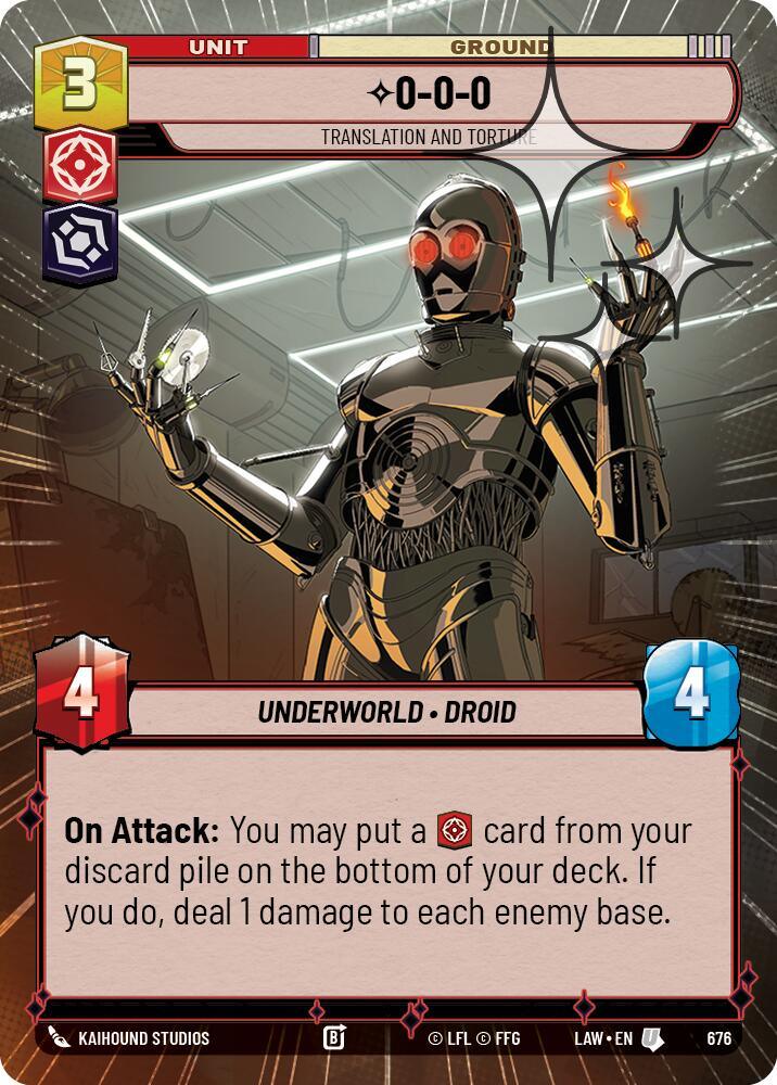 0-0-0 - Translation and Torture (438) (Hyperspace Foil) (438) [A Lawless Time]