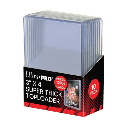3" x 4" Clear Super Thick 120PT Toploaders (10ct)