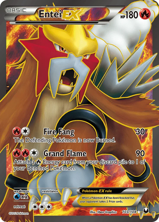 Entei EX (103/108) [Black & White: Dark Explorers]