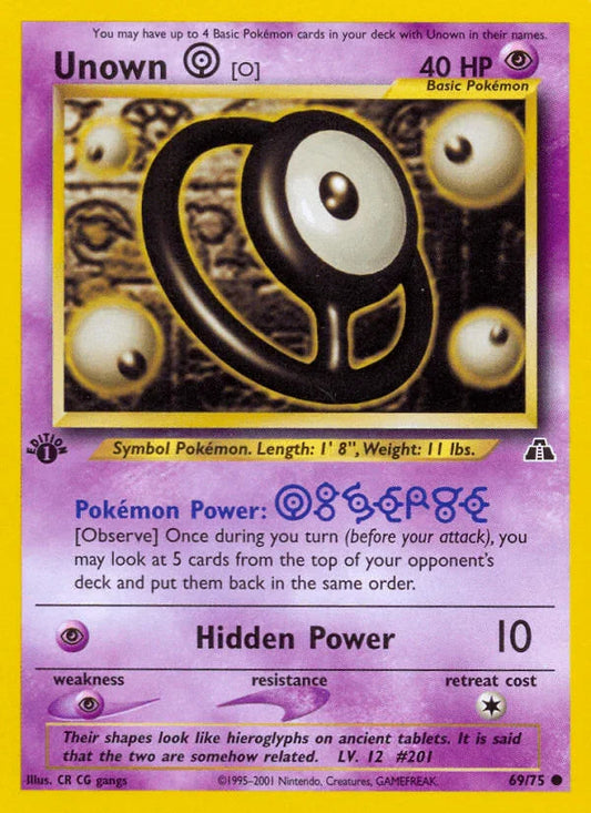 Unown [O] (69/75) [Neo Discovery 1st Edition]