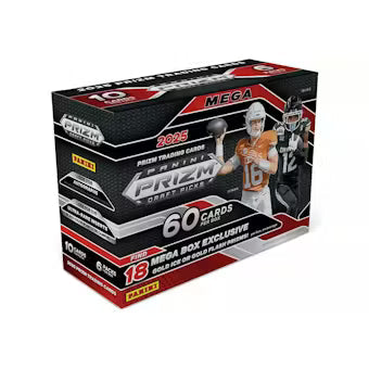 2025 Panini Prizm Draft Picks Football Mega Box (Red Ice and Red Flash)